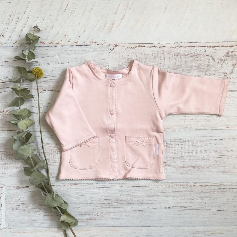 WAWABABY - Chaleco Wawa Lucian Rosa bebe niña Algodón Pima