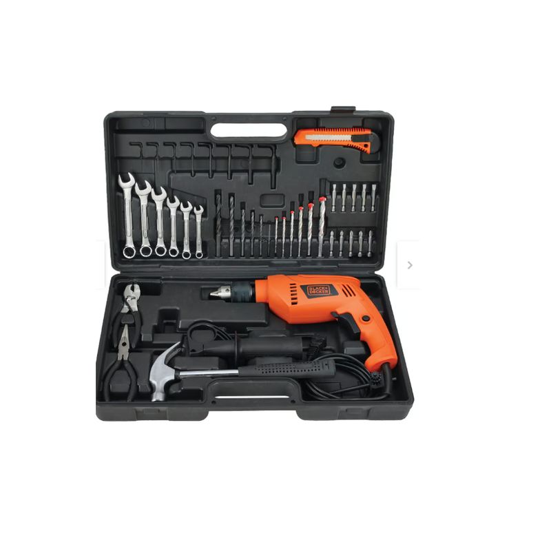 BLACK+DECKER - Kit Taladro Percutor 550W + 40 accesorios BLACK+DECKER