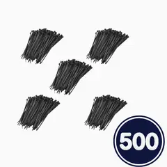 GENERICO - Amarra Plástica Negra 15cm x 5mm- pack 500 unidades (5 bolsas de 100)