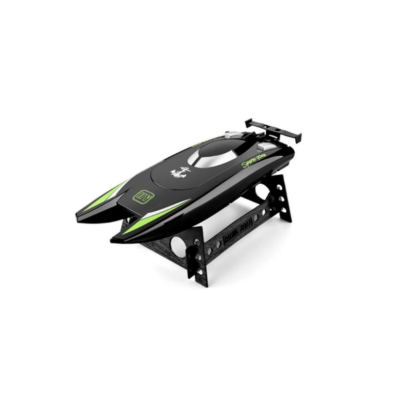 GENERICO - Lancha Grande Full Velocidad Control Remoto Premium Negro