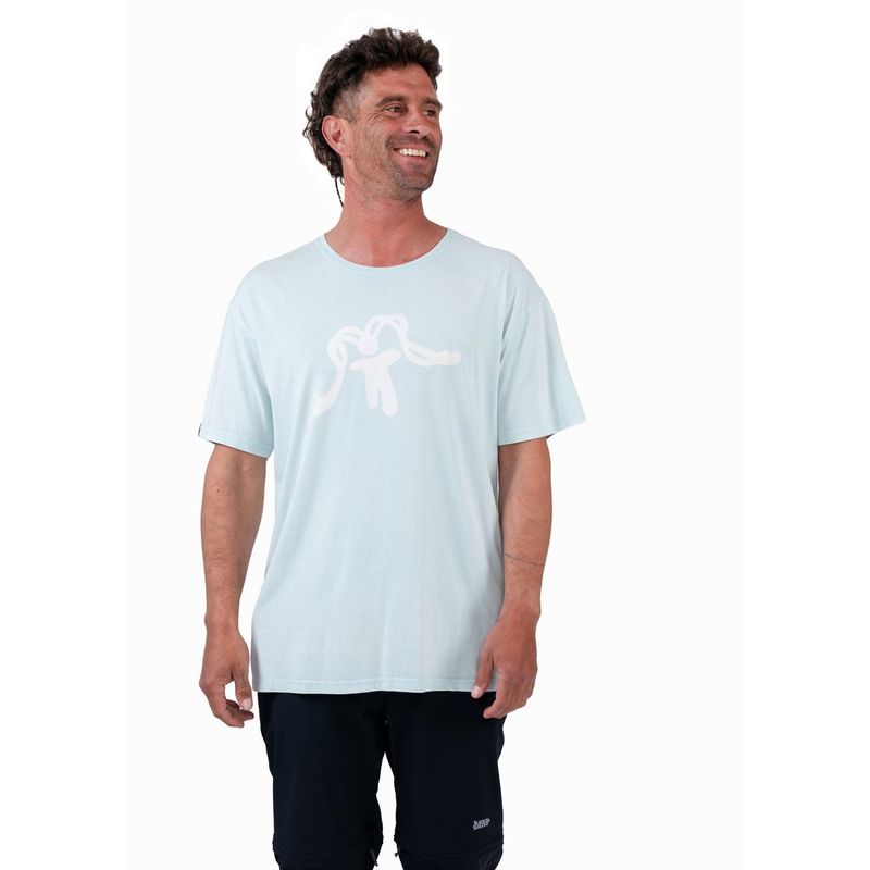 KAYA UNITE - Polera Hombre Orgánica Aqua Turquoise