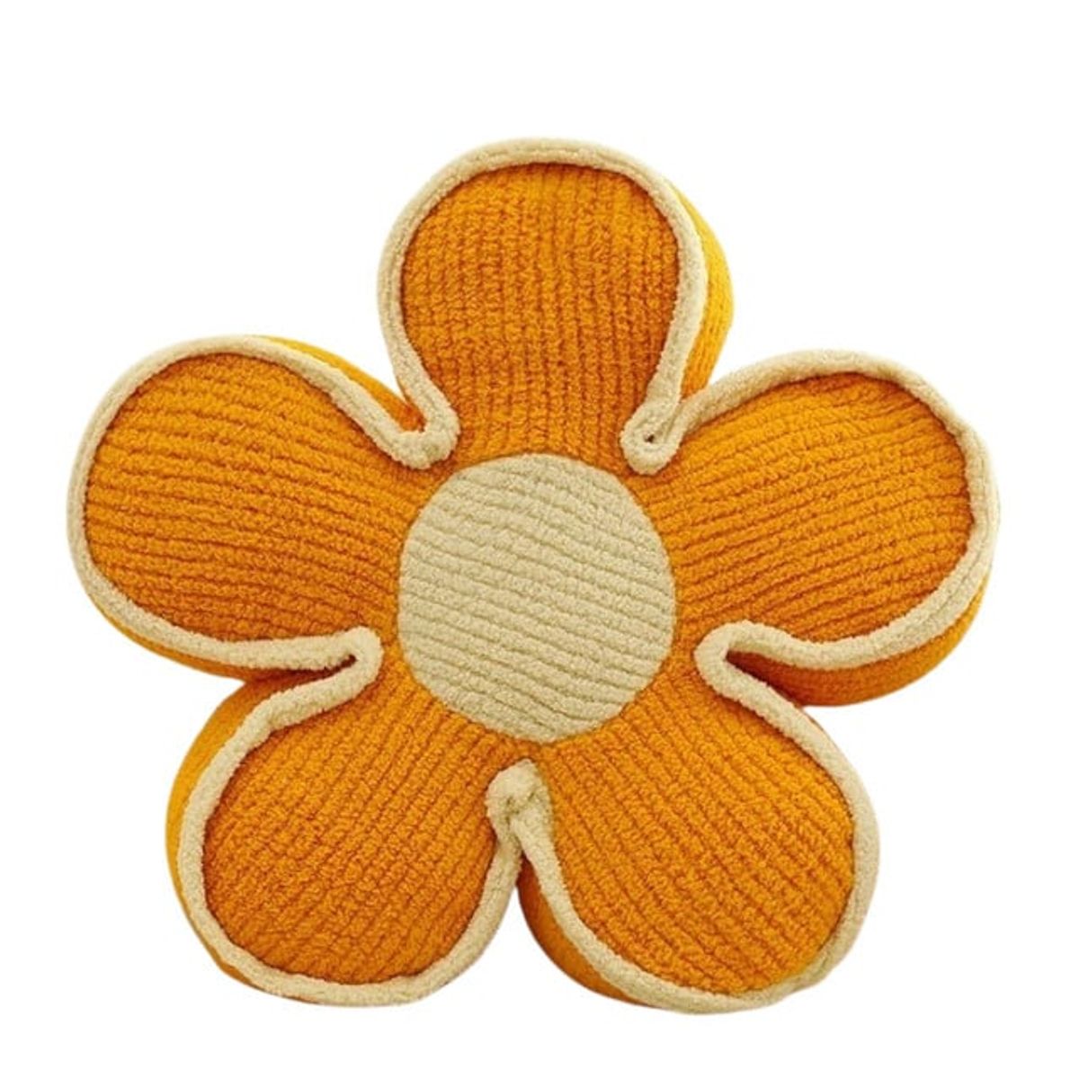 GENERICO - SET DE 4 COJINES DISEÑO FLOR COLOR NARANJA