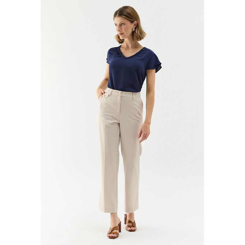 MA GRIFFE - Pantalon Beige Mujer Magriffe