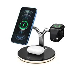 WIRELESS - Base Carga Inalámbrica iPhone Magsafe 15w 3en1 MATPRO
