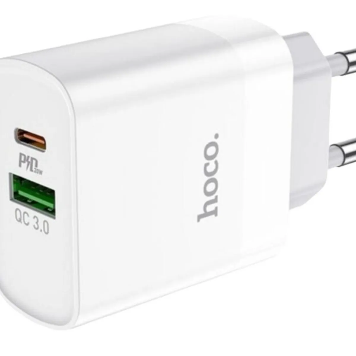 HOCO - CARGADOR DOBLE SALIDA USB -TIPO C PD 20W CARGA RÁPIDA CERTIFICADO