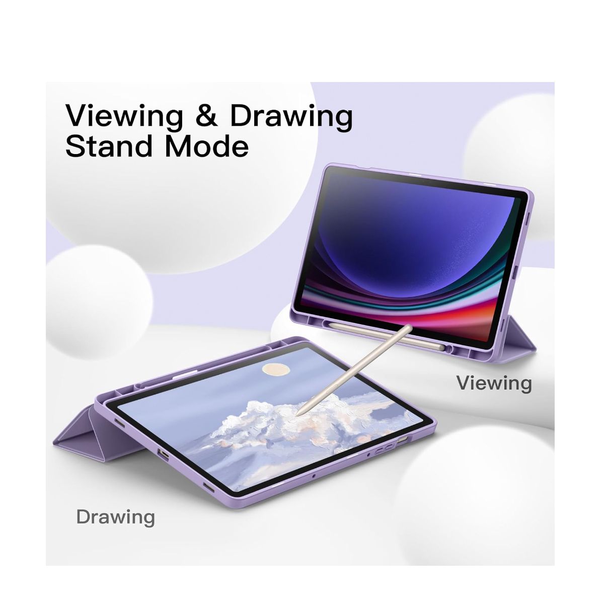 JOIGO - Funda Smart Cover Para Tablet Samsung S10 Plus 12.4 Negro