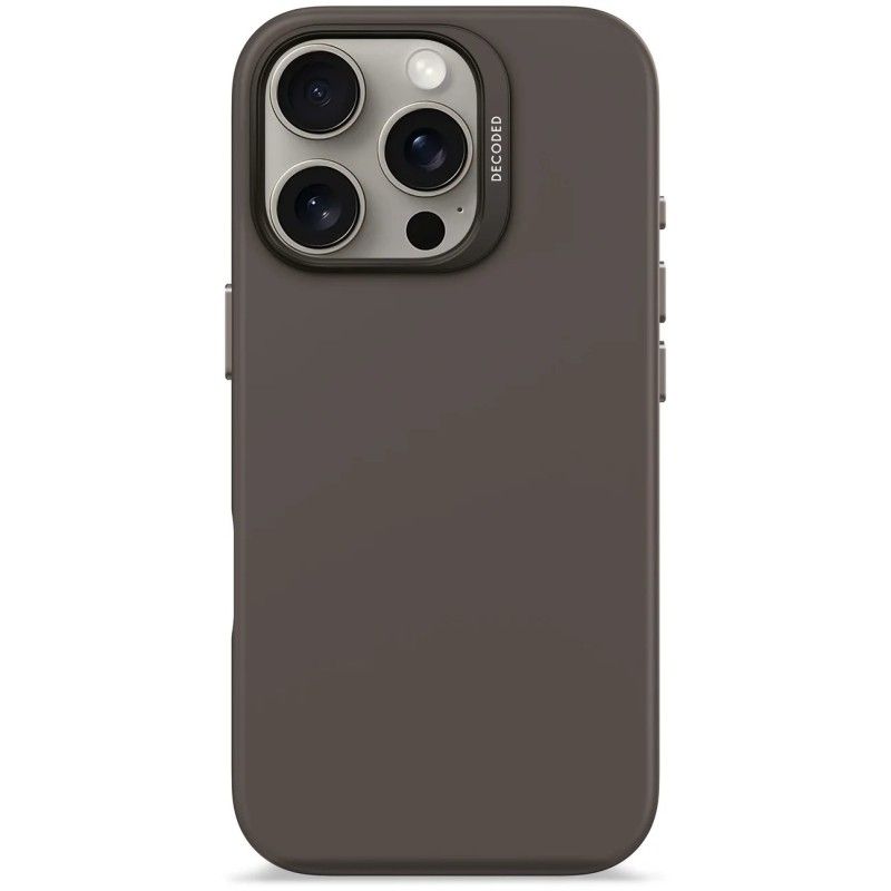 DECODED - Funda de silicona para iPhone 16 Pro con MagSafe Phantom Black Decoded