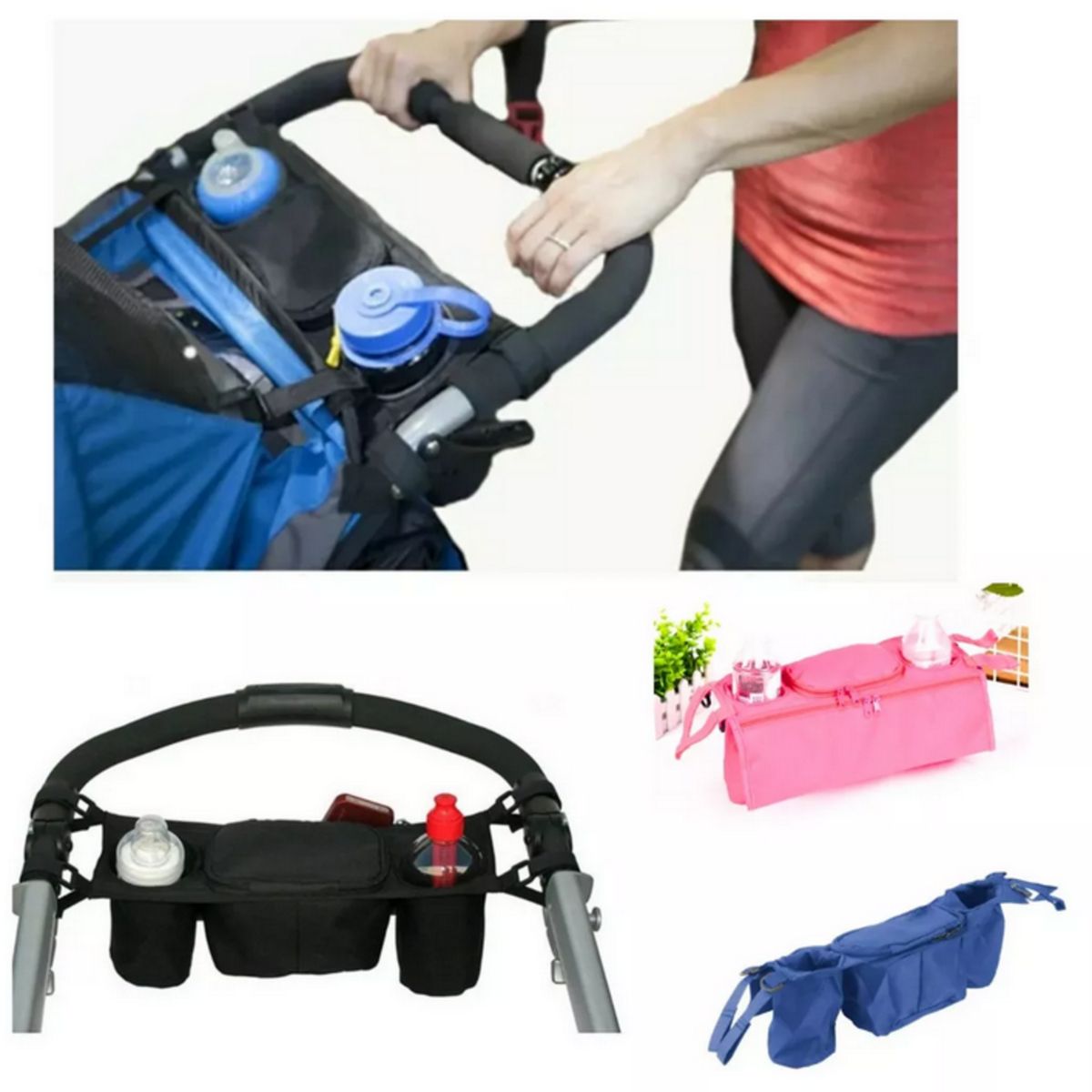 GENERICO - Bolso Organizador de Coche bebe con Cierre color Cafe