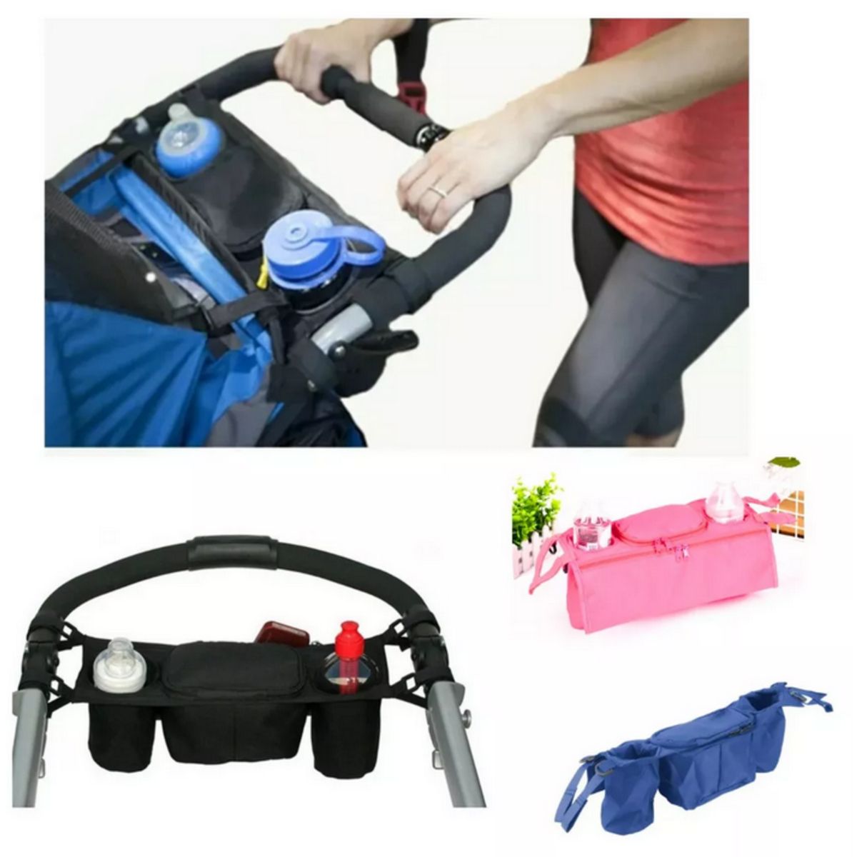 GENERICO - Bolso Organizador de Coche bebe con Cierre color Cafe