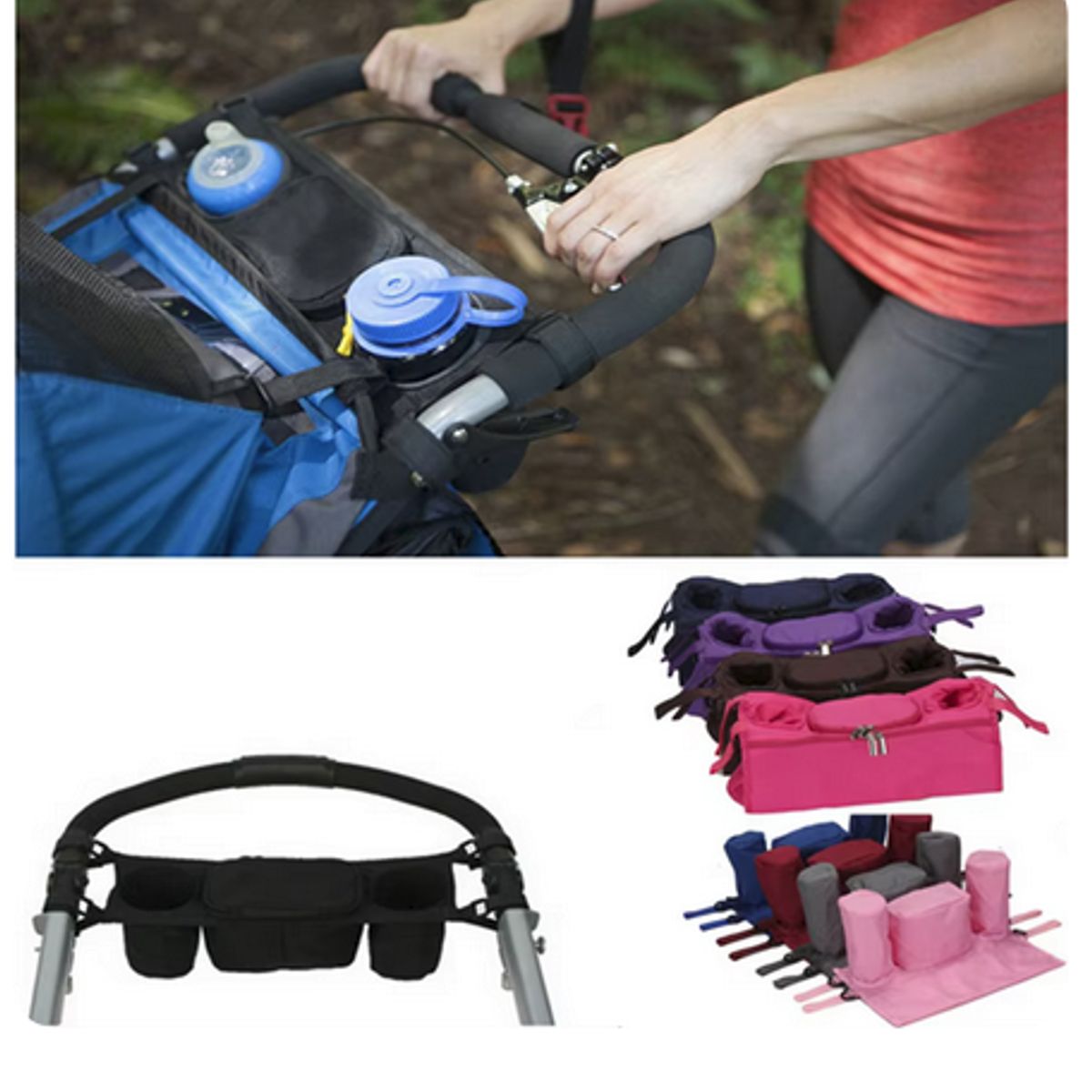 GENERICO - Bolso Organizador de Coche bebe con Cierre color Morado