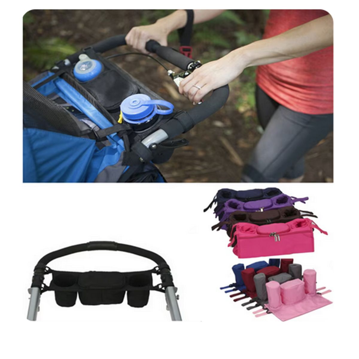 GENERICO - Bolso Organizador de Coche bebe con Cierre color Morado