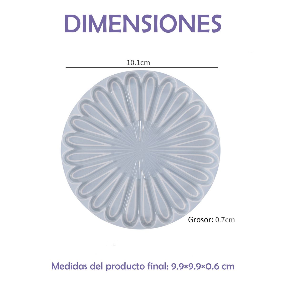 GENERICO - Moldes Silicona Para Posavasos Margarita Resina