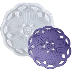 GENERICO - Moldes Silicona Para Posavasos Flor Resina