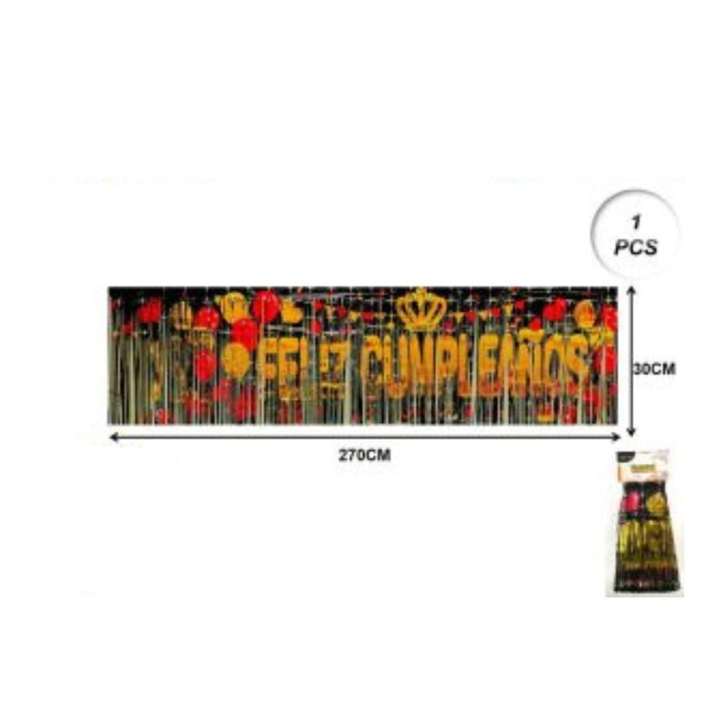 GENERICO - BANDERIN PARA FIESTA  1 PCS 270 CM X 30 CM
