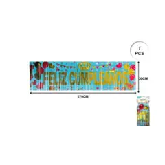 GENERICO - BANDERIN PARA FIESTA 1 PCS 270 CM X 30 CM