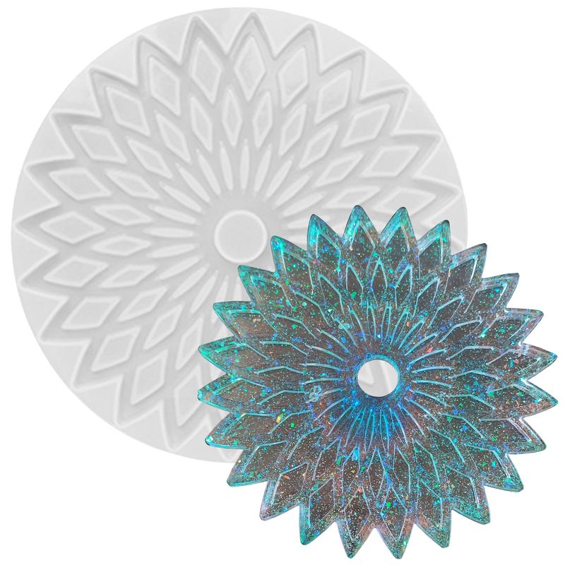 GENERICO - Moldes Silicona Para Posavasos Mandala Resina
