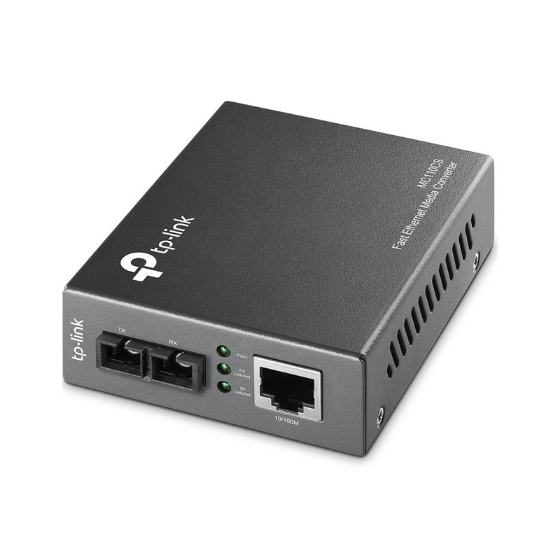 TP LINK - Convertidor Multimedia TPLink MC110CS M Individual 10100Mbp - Negro