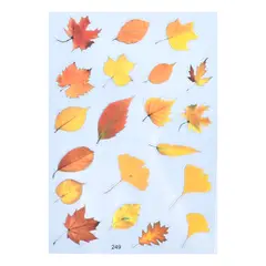 GENERICO - Stickers Láminas Hojas Otoño Grandes Stickers Manualidades