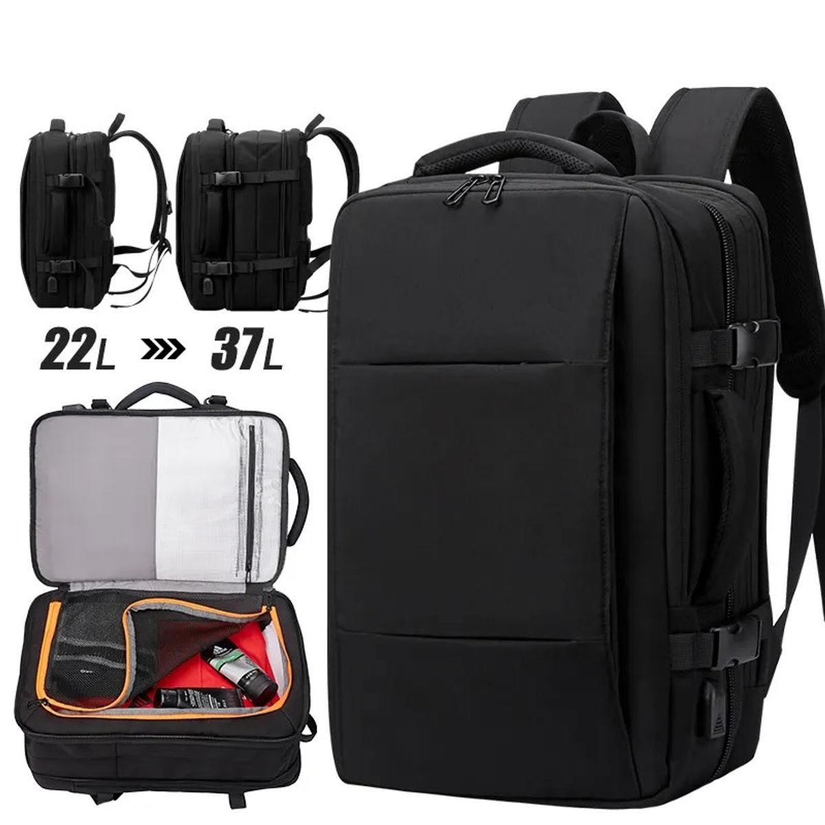ITERLEVE - Mochila Viajes Expandible Avión
