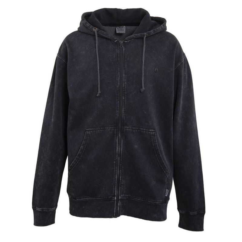 NIXON - Polerón Zipper Men Grey Logo Back Rainbow - Gris