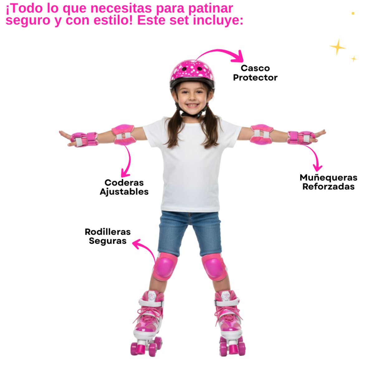 GENERICO - Patines Roller 4 Ruedas Ajustables Artísticos Para Niños