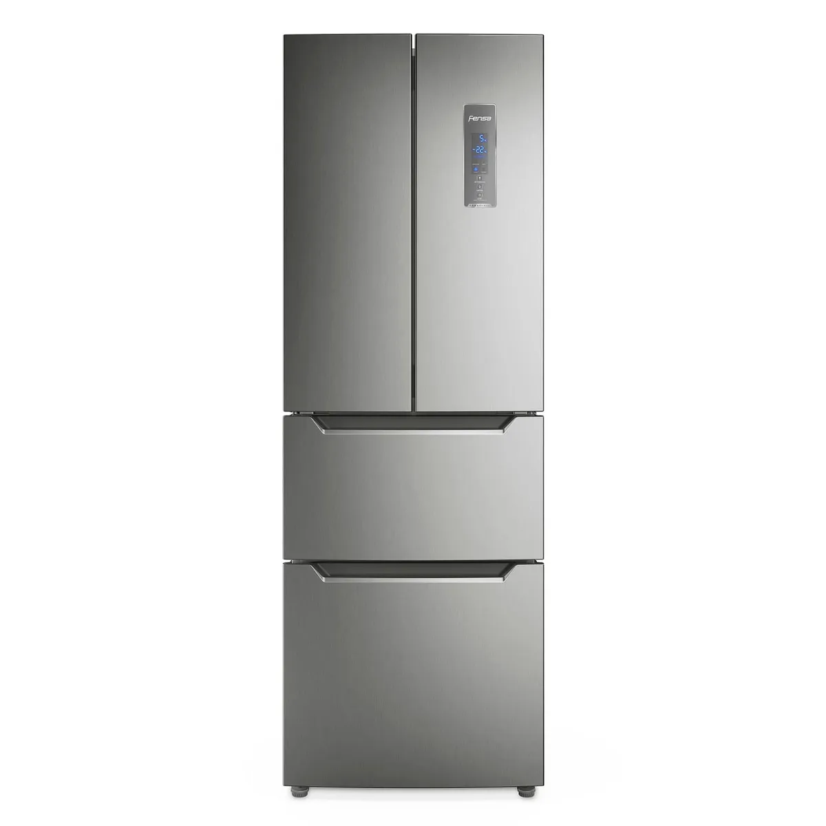 FENSA - Refrigerador Fensa 298L No Frost 3 Puertas Inverter Cajón SuperFresh DM64S Inox