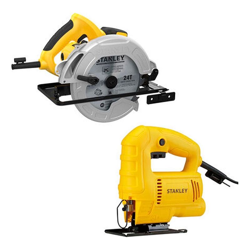 STANLEY - Sierra Circular 1600w + Sierra Caladora Stanley Sc16-sj45