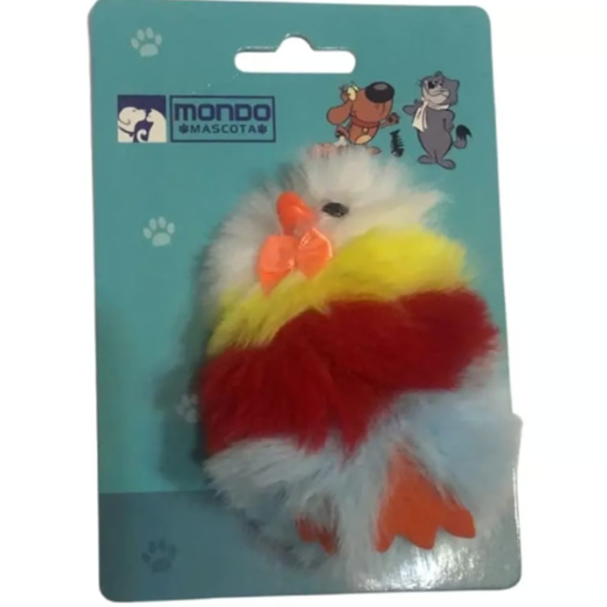 GENERICO - Juguete Peluche Para Gatos Peludo Forma Pollito