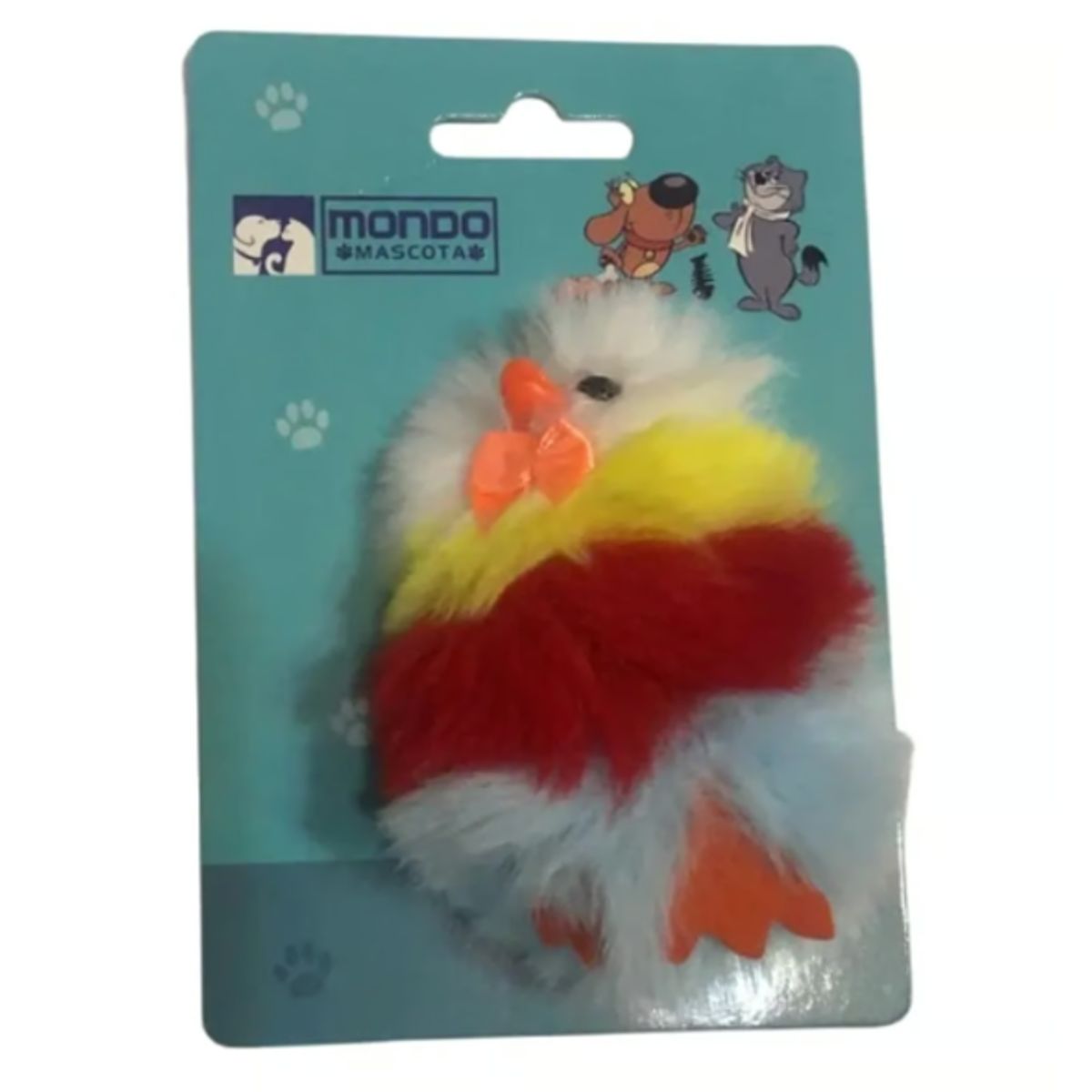 GENERICO - Juguete Peluche Para Gatos Peludo Forma Pollito