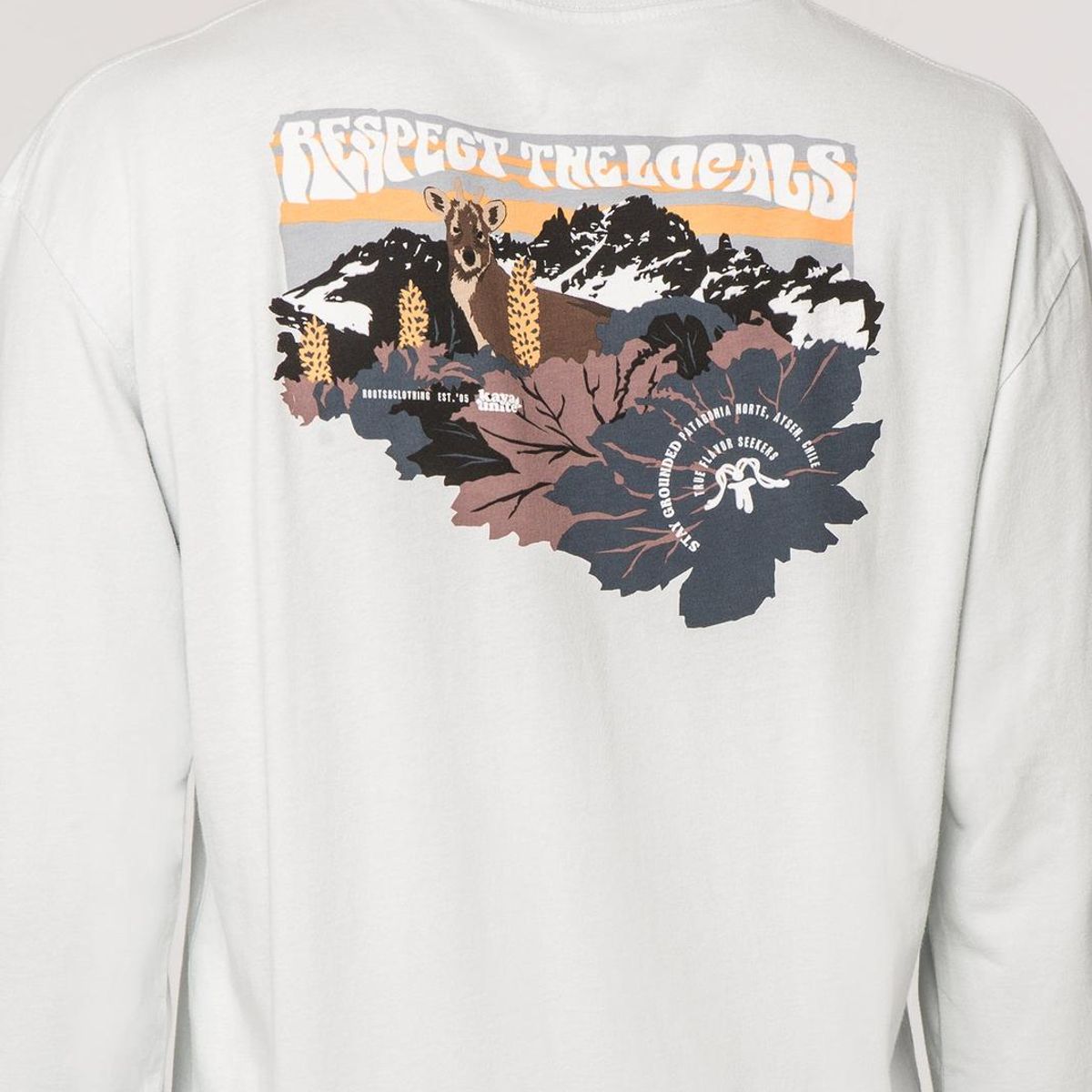 KAYA UNITE - Polera Hombre Manga Larga Organic Cotton Huemul Lt Blue