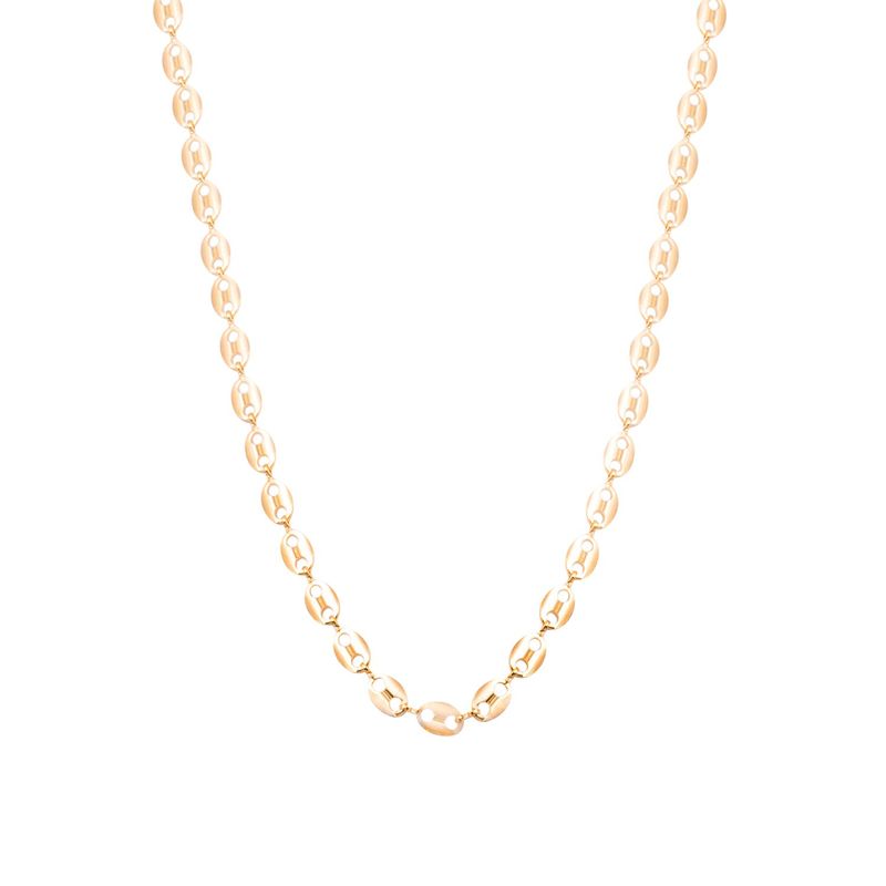 JB JOYAS BARON - Collar de Plata Esterlina 925 Botón Bañado en Oro 14kt