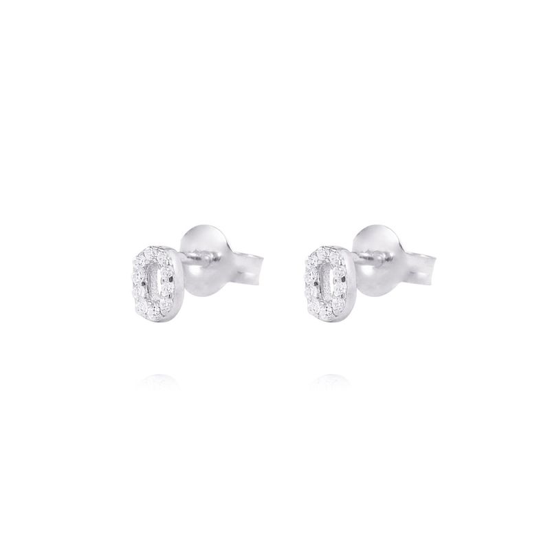 JB JOYAS BARON - Aros de Plata Esterlina 925 Letra O