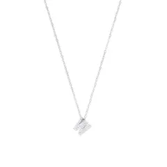 JB JOYAS BARON - Collar de Plata Esterlina 925 Dije Letra W Circón