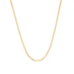 JB JOYAS BARON - Collar de Plata Esterlina 925 Cinta mediana Bañado en Oro 14kt