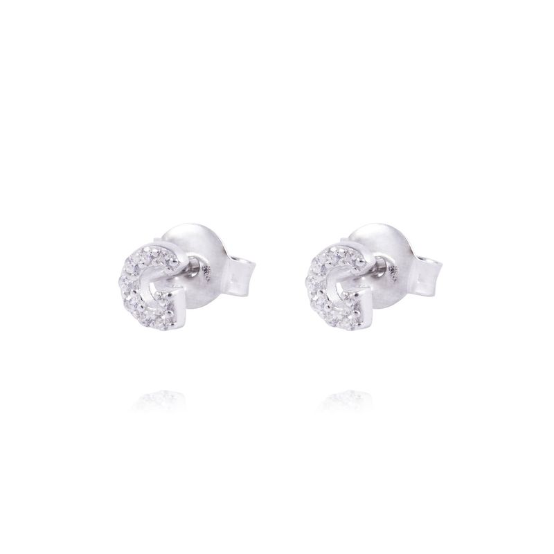 JB JOYAS BARON - Aros de Plata Esterlina 925 Letra G