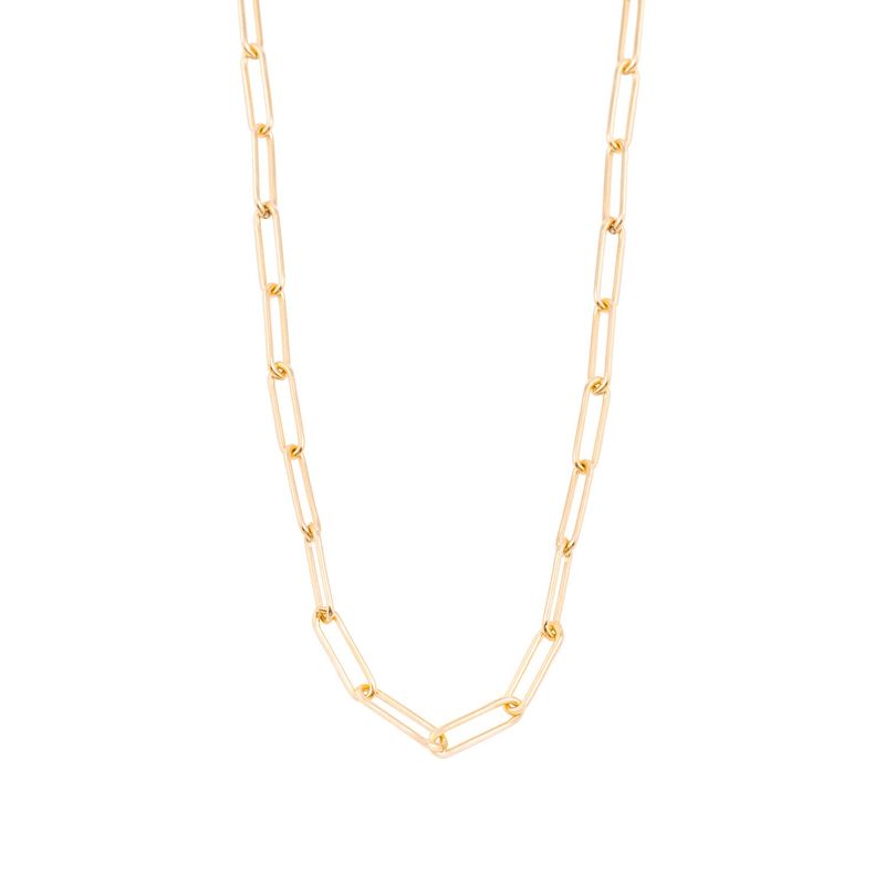 JB JOYAS BARON - Collar de Plata Esterlina 925 Eslabones Bañado en Oro 14kt