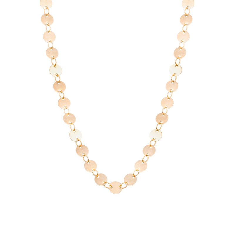 JB JOYAS BARON - Collar de Plata Esterlina 925 Círculos Bañado en Oro 14kt