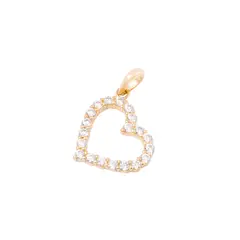 JB JOYAS BARON - Colgante de Oro 18kt Corazón 20 Circonita