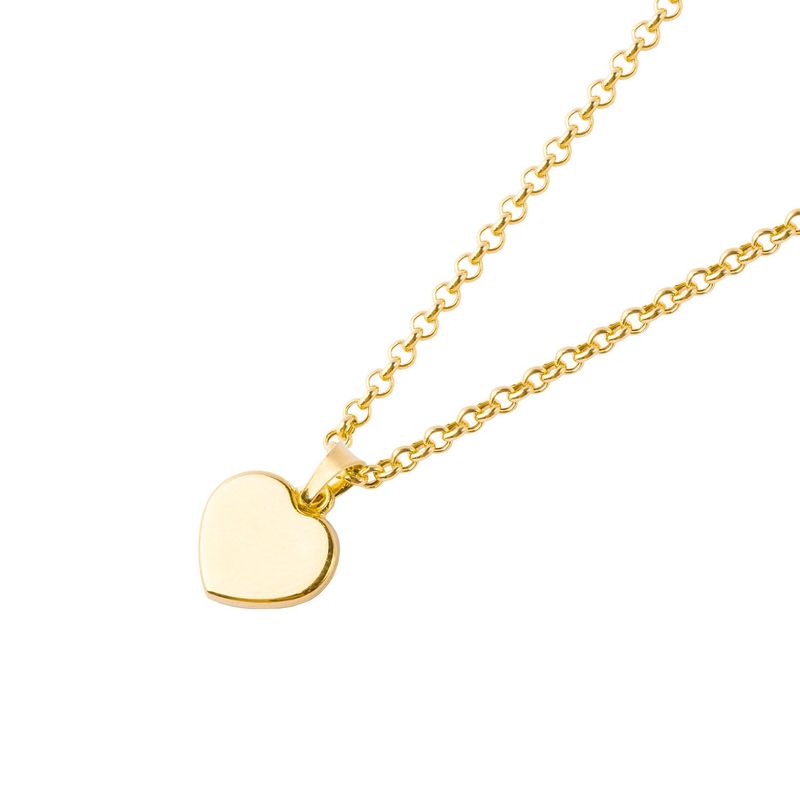 JB JOYAS BARON - Collar de Oro Amarillo 18kt Corazón Plano