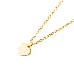 JB JOYAS BARON - Collar de Oro Amarillo 18kt Corazón Plano