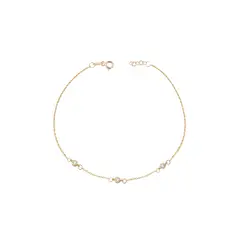 JB JOYAS BARON - Pulsera de Oro 18kt Tres Circonita