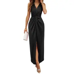 BLWOENS - Vestido casual de para mujeres - Negro