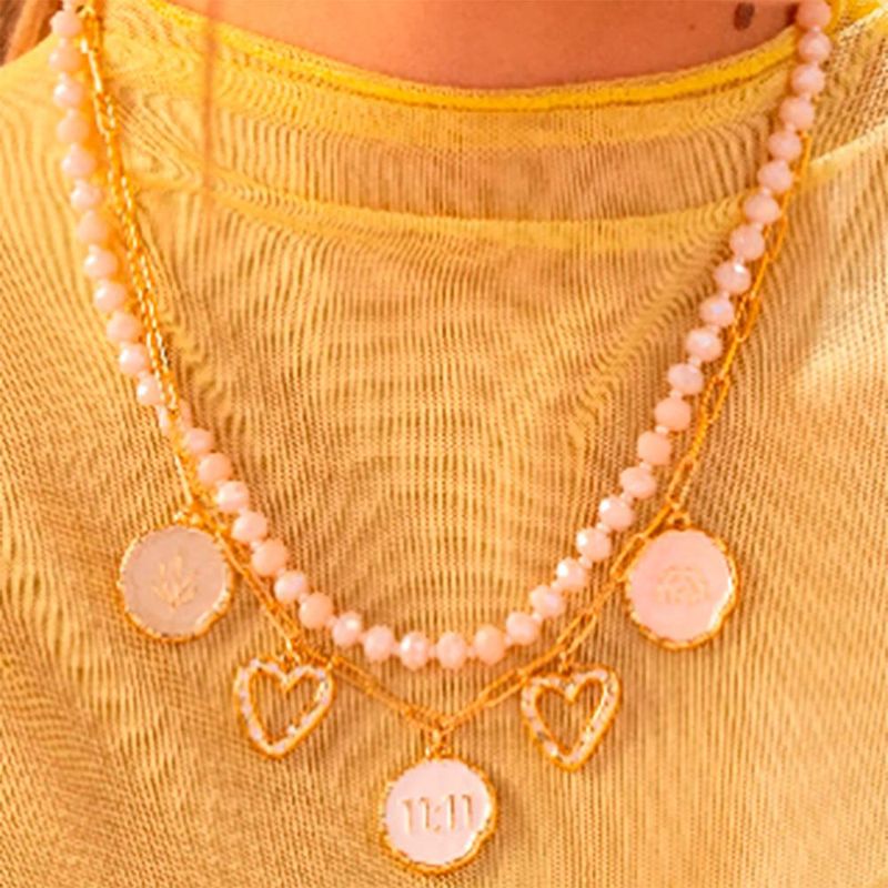 19V69 ITALIA - Collar Doble 19V69 Dorado Mujer STB043 - Multicolor