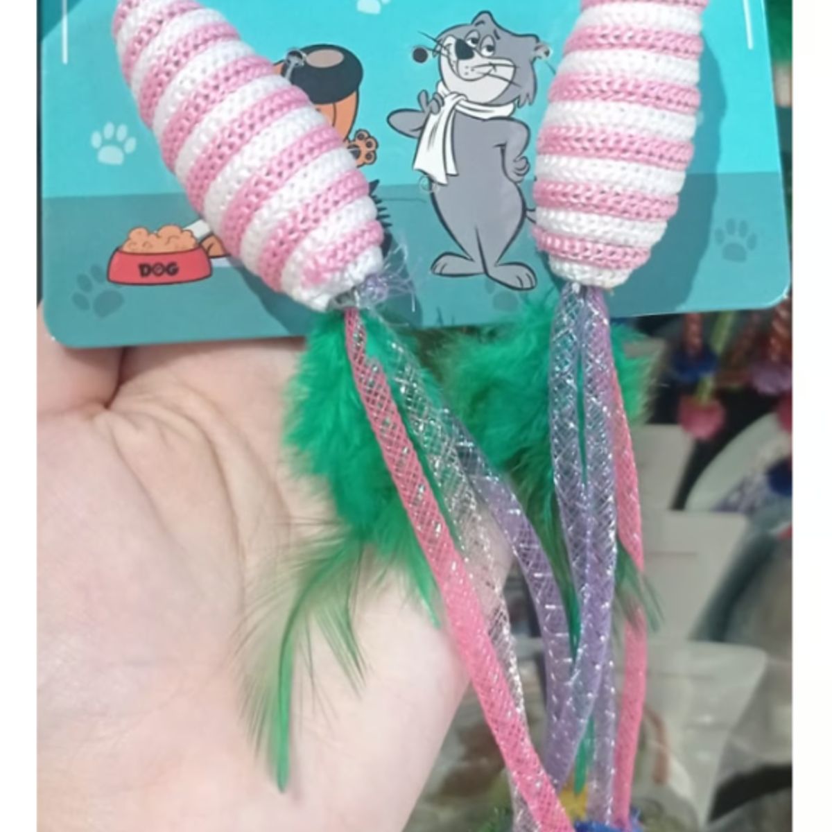 GENERICO - Juguete Con Plumas Para Gatos Mascotas