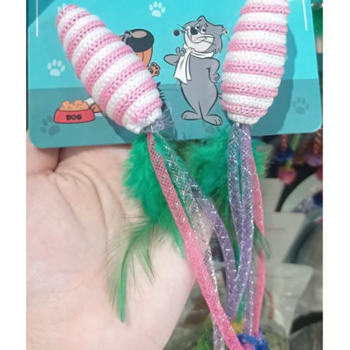 GENERICO - Juguete Con Plumas Para Gatos Mascotas