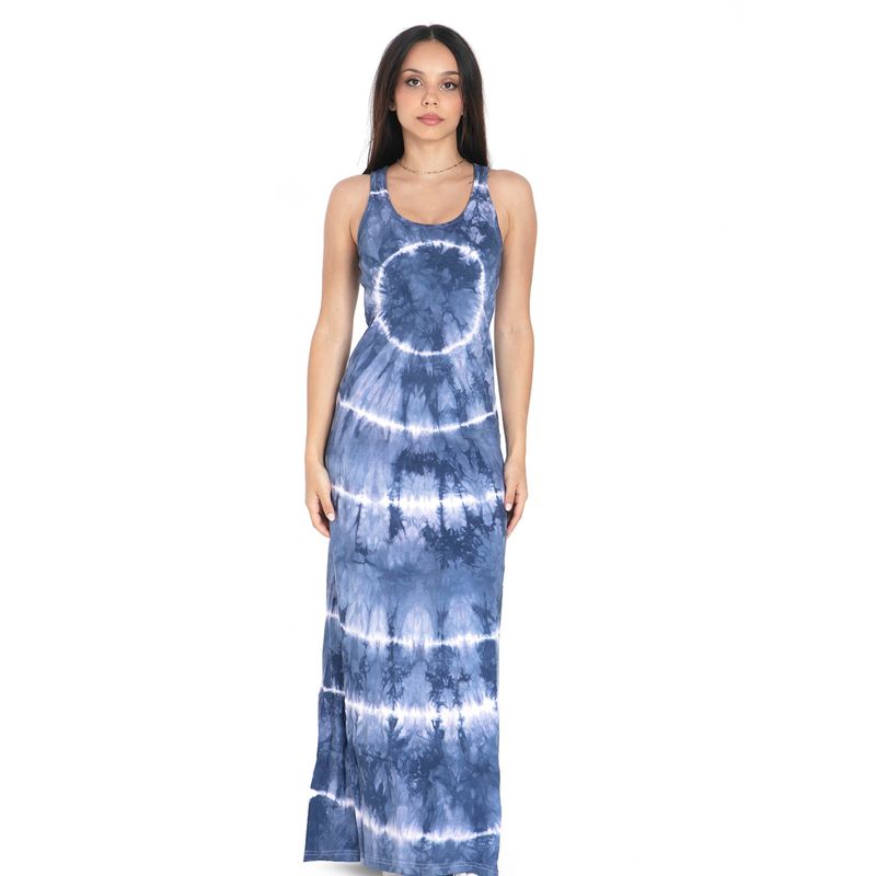 CHELSEA MARKET - Vestido largo mujer Chelsea Market Azul y blanco BATIK