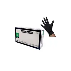 CLEANCARRIER - Guantes Nitrilo Negro S/polvo Talla S 100 Unid