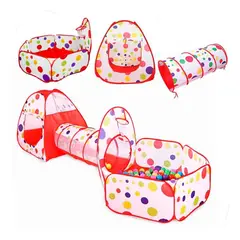 GENERICO - CARPA TUNEL PLEGABLE PARA NIÑOS ROJO