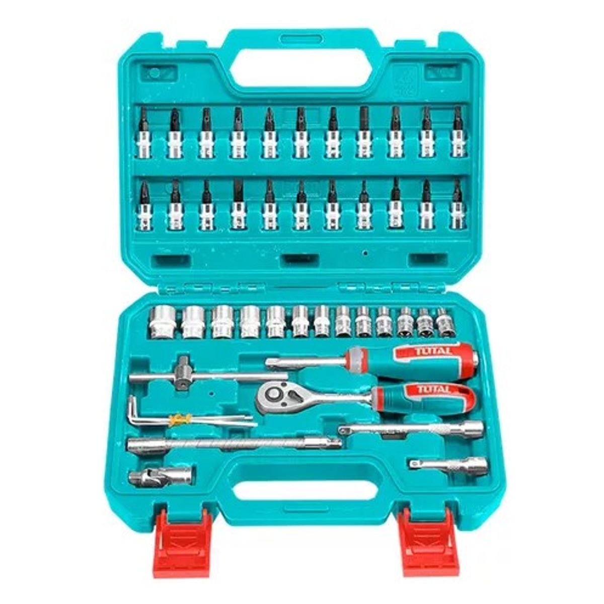Kit Set Juego Dados Chicharra 1/4 46 Piezas Total Tht141462, marca TOTAL TOOLS - Foto Principal