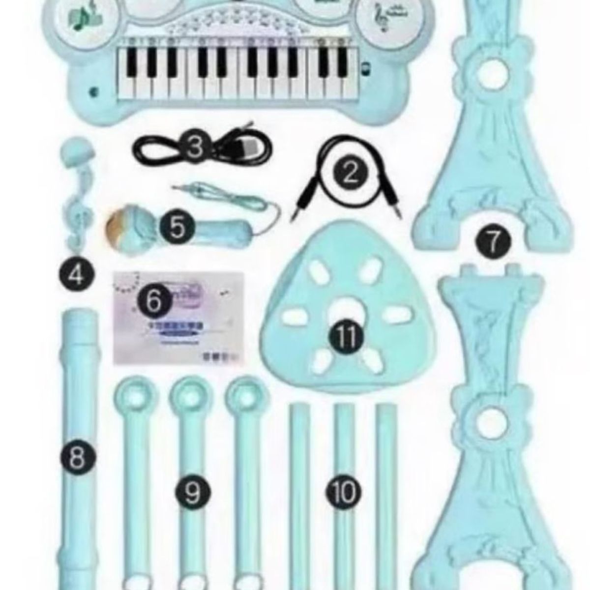 GENERICO - TECLADO EDUCATIVO ELECTRONICO PARA NIÑAS AZUL